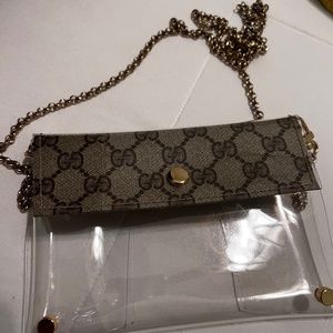 Gucci clear stadium bag